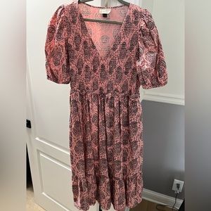 Universal Thread ( Target) pink smocked midi dress , size Large